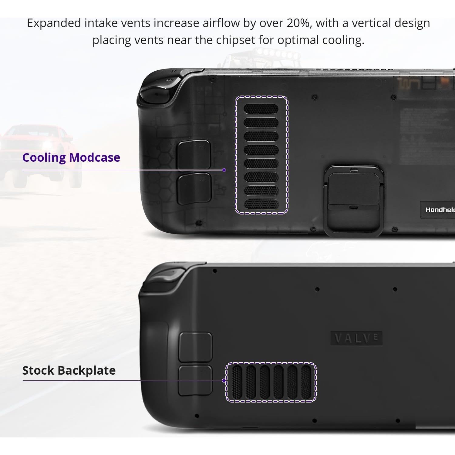 HandheldDIY Tighter Hall Joystick and Cooling Modcase for Steam Deck Oled
