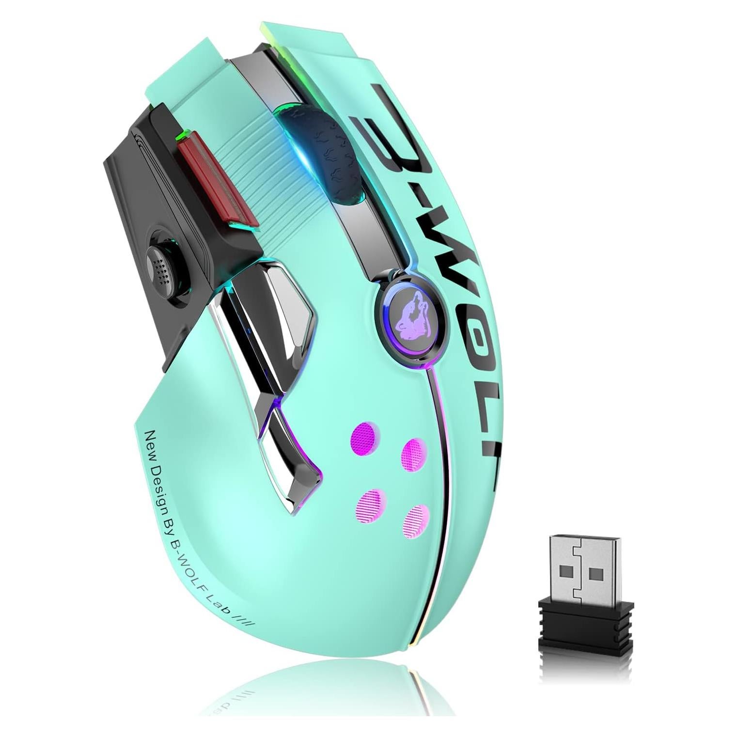 Ratón Gaming Inalámbrico eConnect 12000 DPI RGB Verde