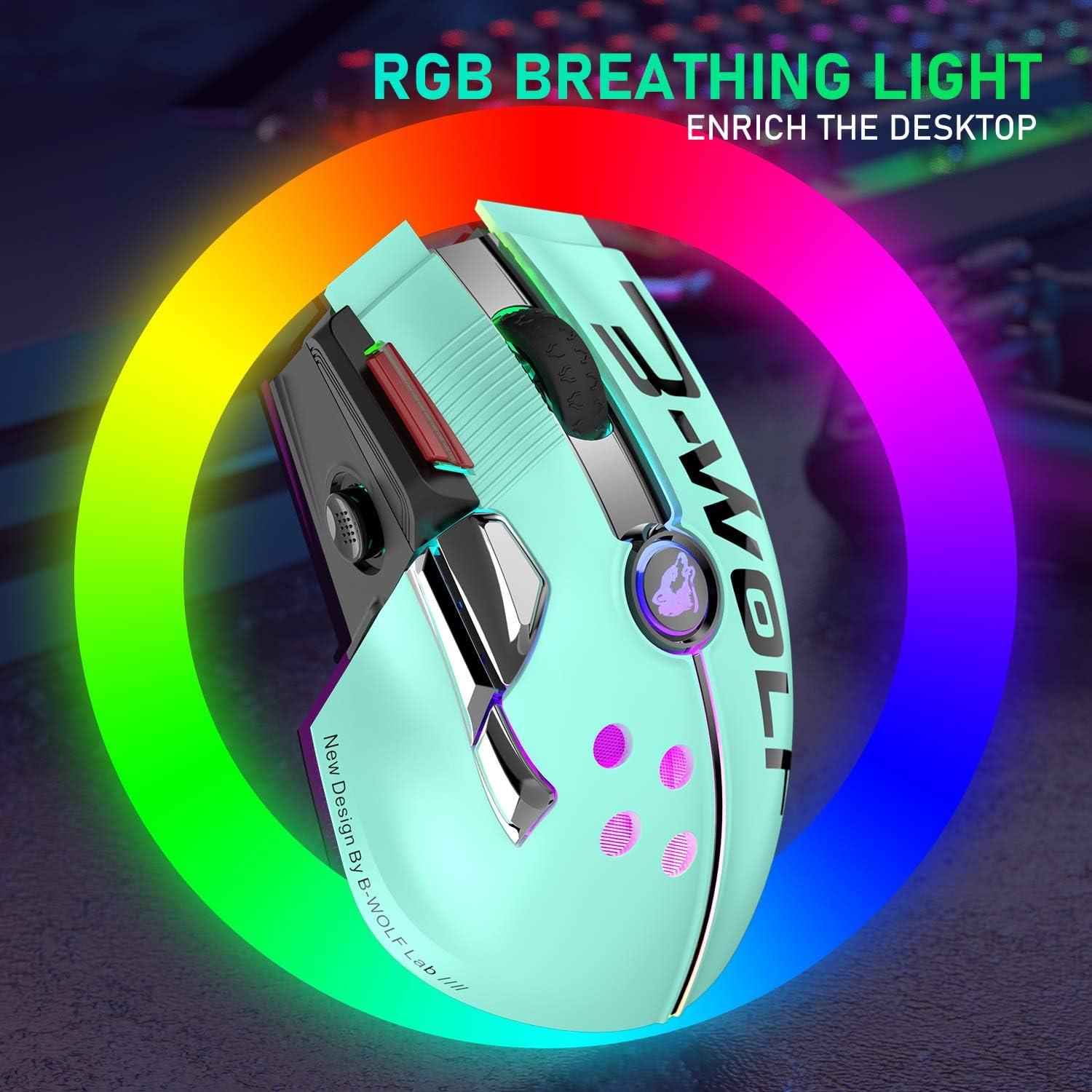 Ratón Gaming Inalámbrico eConnect 12000 DPI RGB Verde