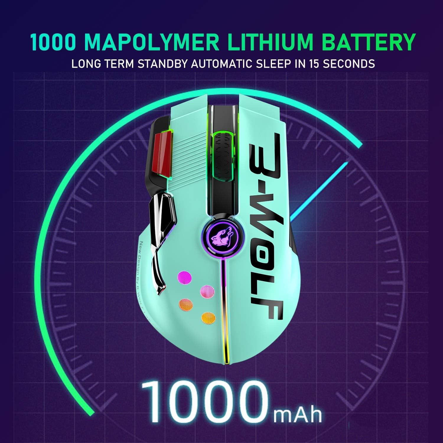 Ratón Gaming Inalámbrico eConnect 12000 DPI RGB Verde