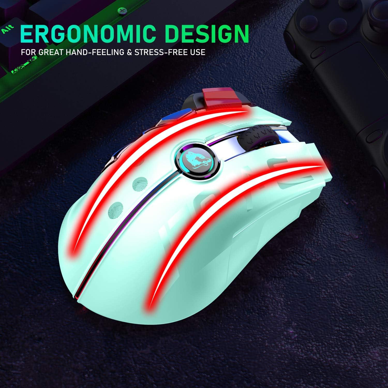 Ratón Gaming Inalámbrico eConnect 12000 DPI RGB Verde