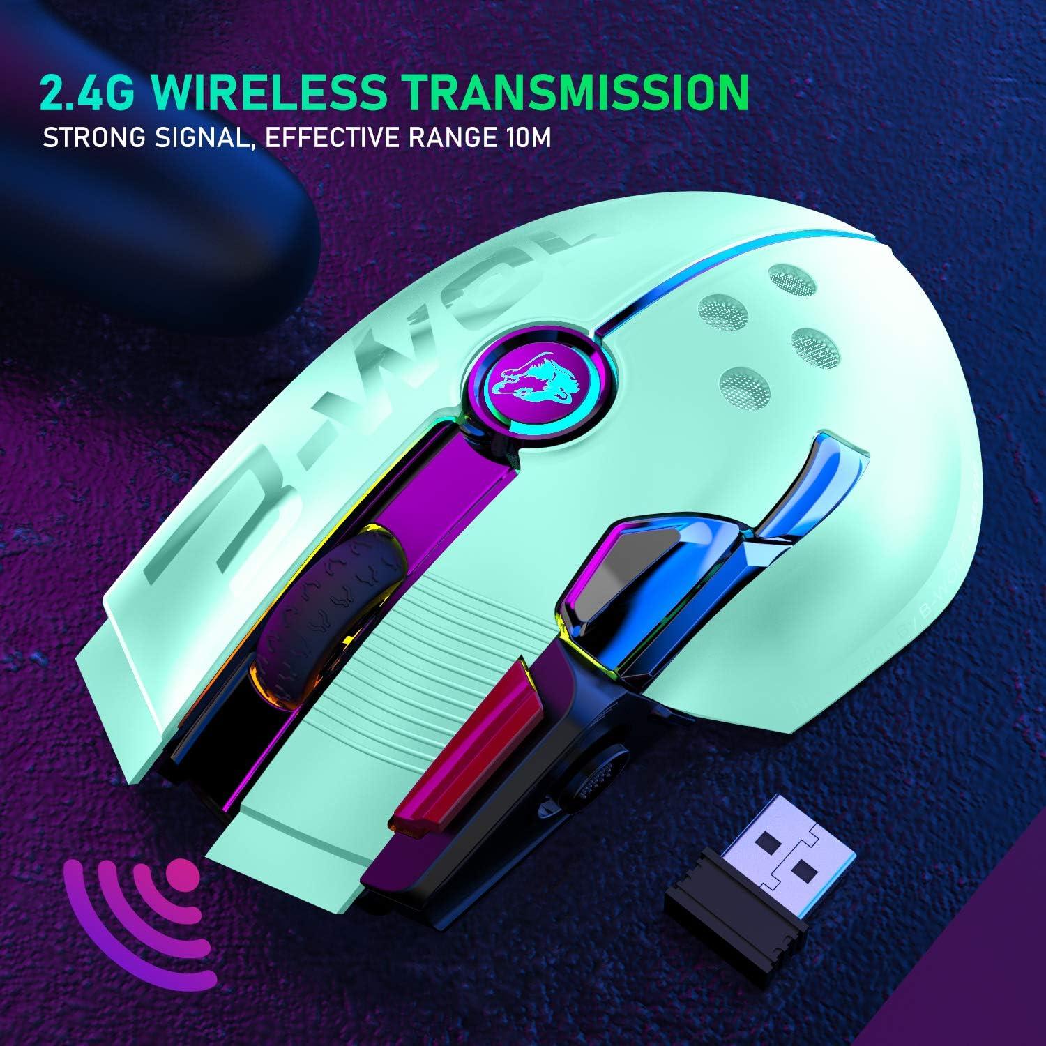 Ratón Gaming Inalámbrico eConnect 12000 DPI RGB Verde