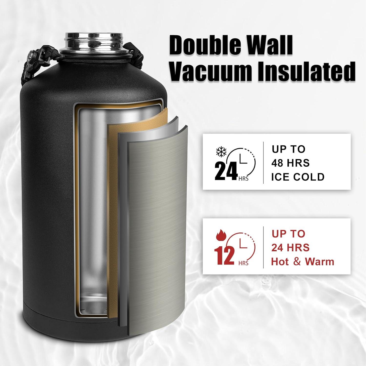 Botella de Agua ABOTOCUP 1.89L Acero Inoxidable Aislada