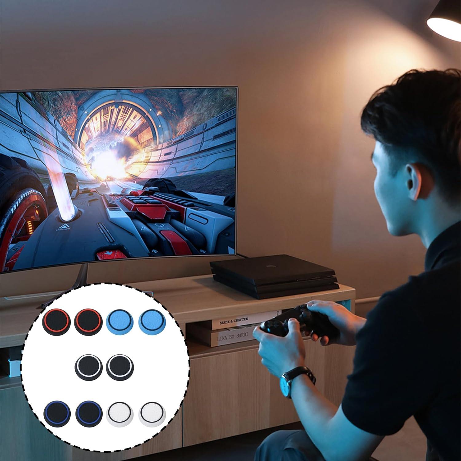 10 Tapas de Joystick Silicona ECOMAID para PS5, PS4, Xbox