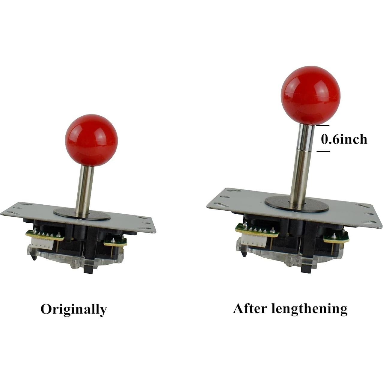 Extensor Joystick Arcade BCQLI 1.5 cm 4 Piezas