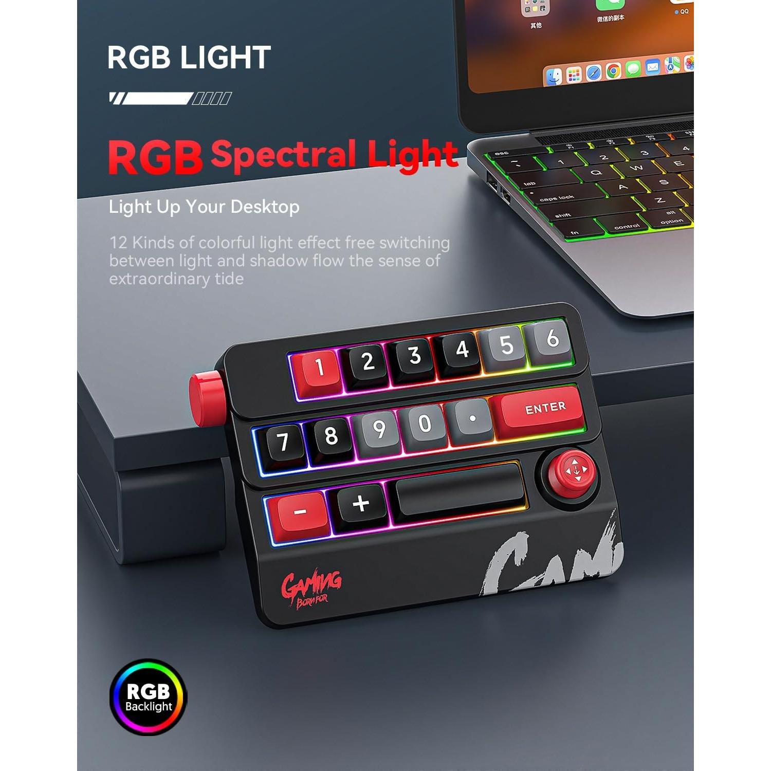 Teclado Mecánico Numérico BRIMFORD con Joystick y RGB