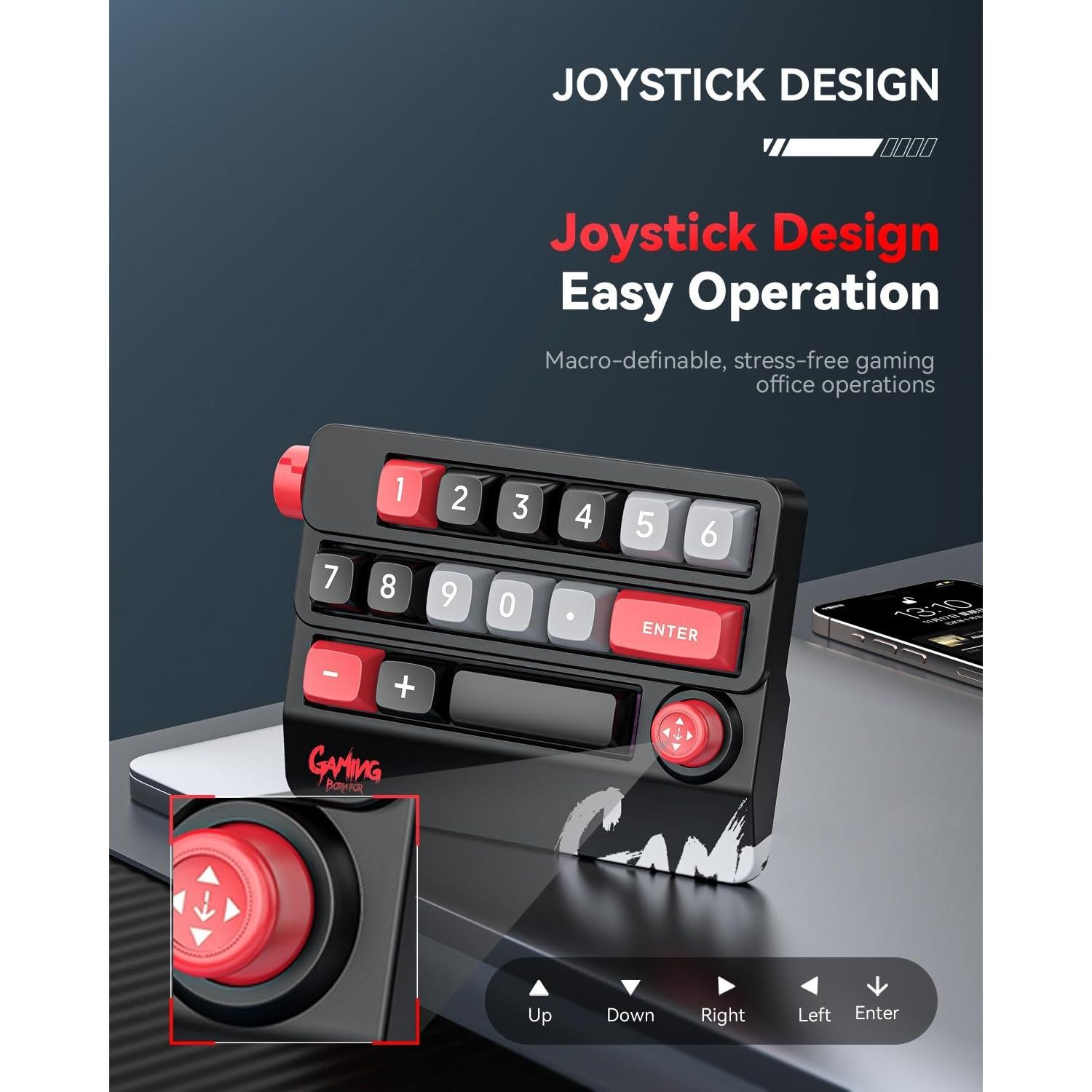 Teclado Mecánico Numérico BRIMFORD con Joystick y RGB