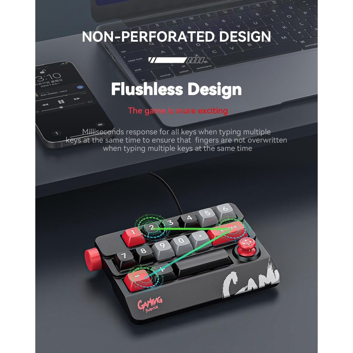 Teclado Mecánico Numérico BRIMFORD con Joystick y RGB