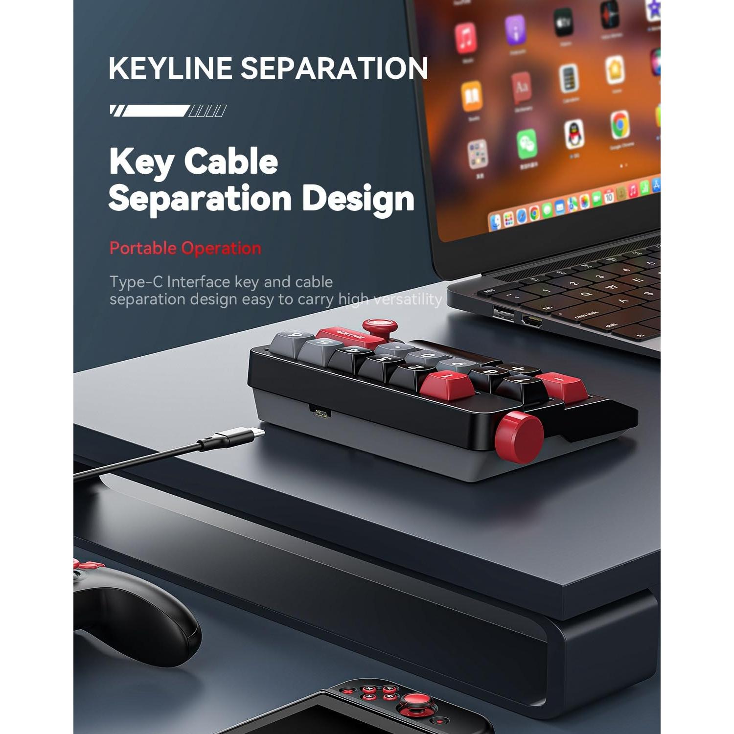 Teclado Mecánico Numérico BRIMFORD con Joystick y RGB