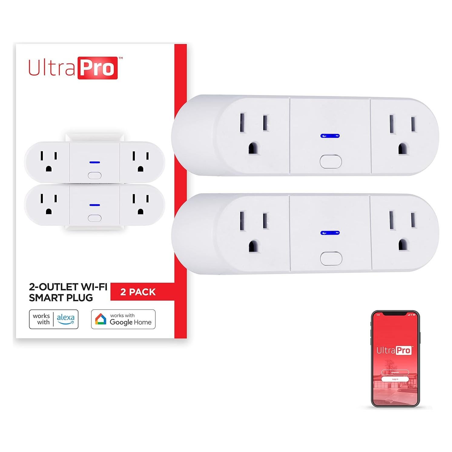 Interruptor Inteligente WiFi UltraPro 2 Enchufes Control App