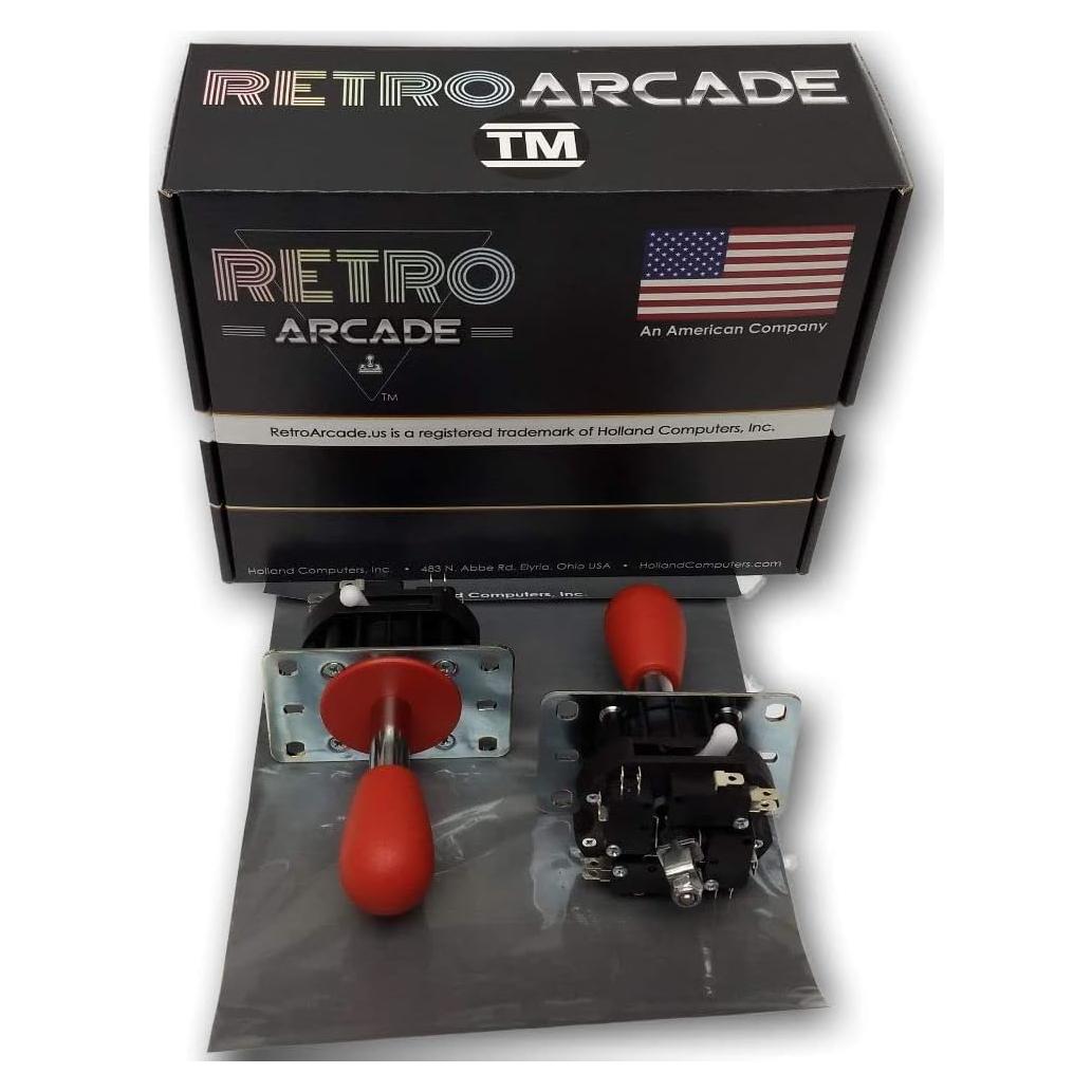 Joystick Arcade Mag-Stik-Plus Rojo 4/8 Vías Intercambiable