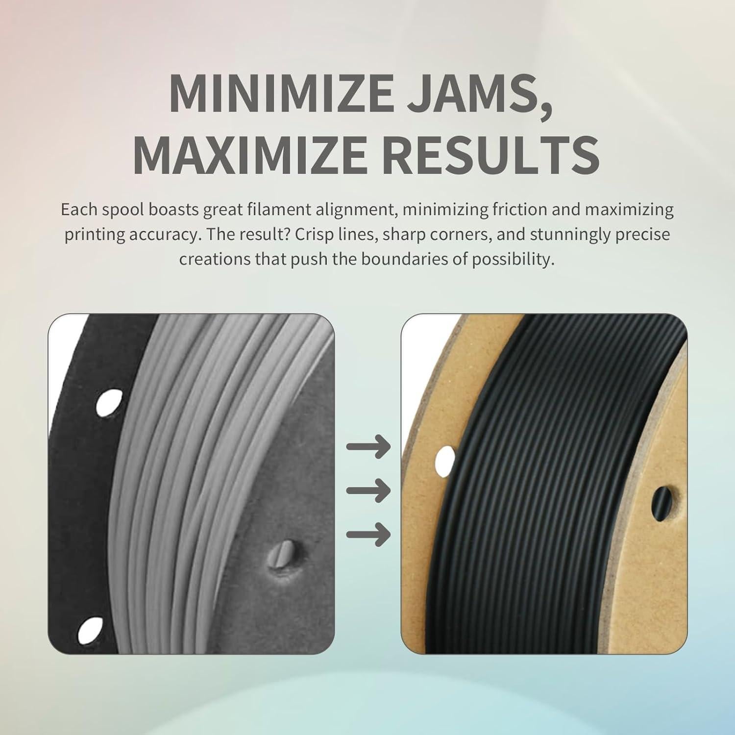 Filamento OVERTURE Easy PLA 1.75mm 2kg Negro para 3D