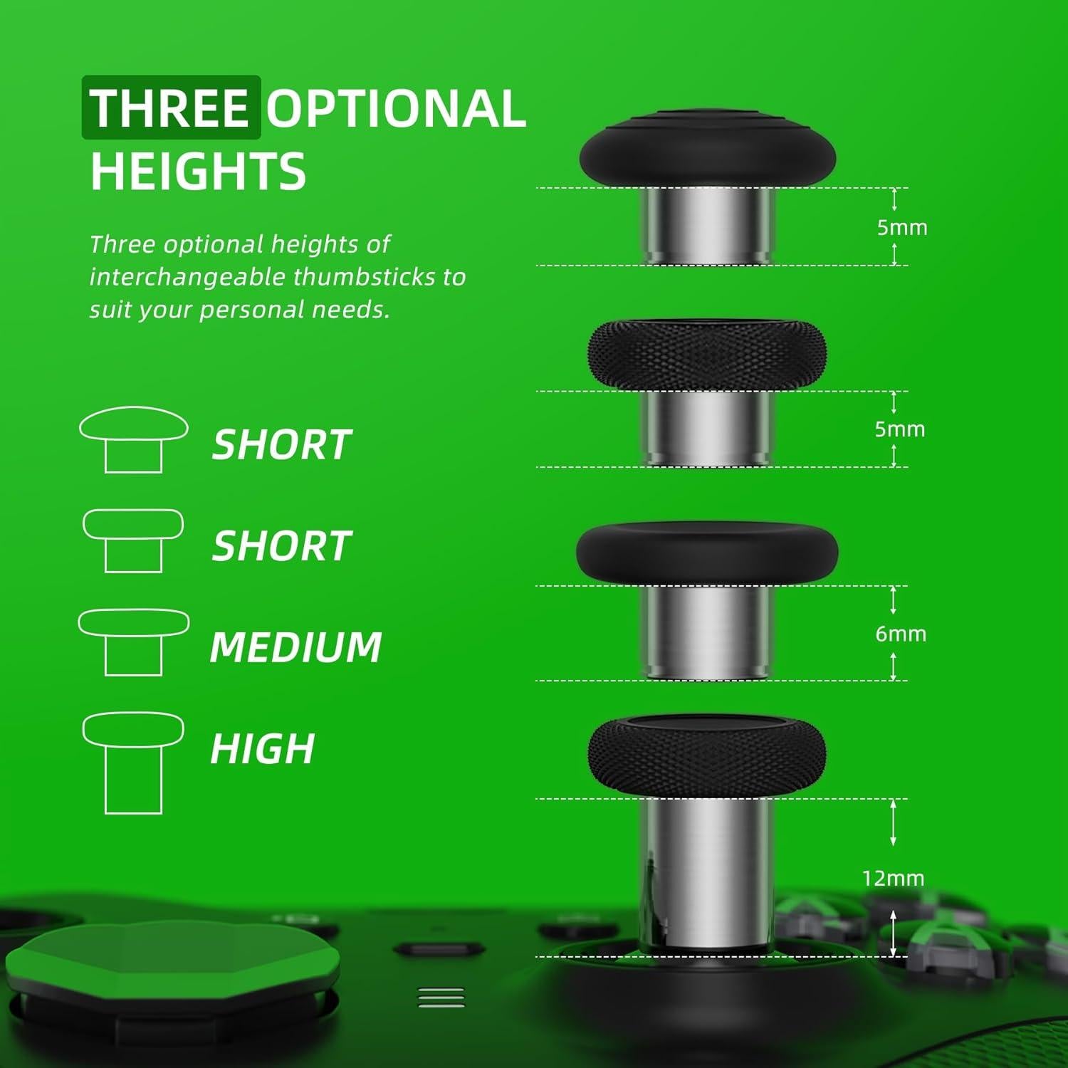 eXtremeRate 6 en 1 Thumbsticks Metálicos para Xbox Elite 2