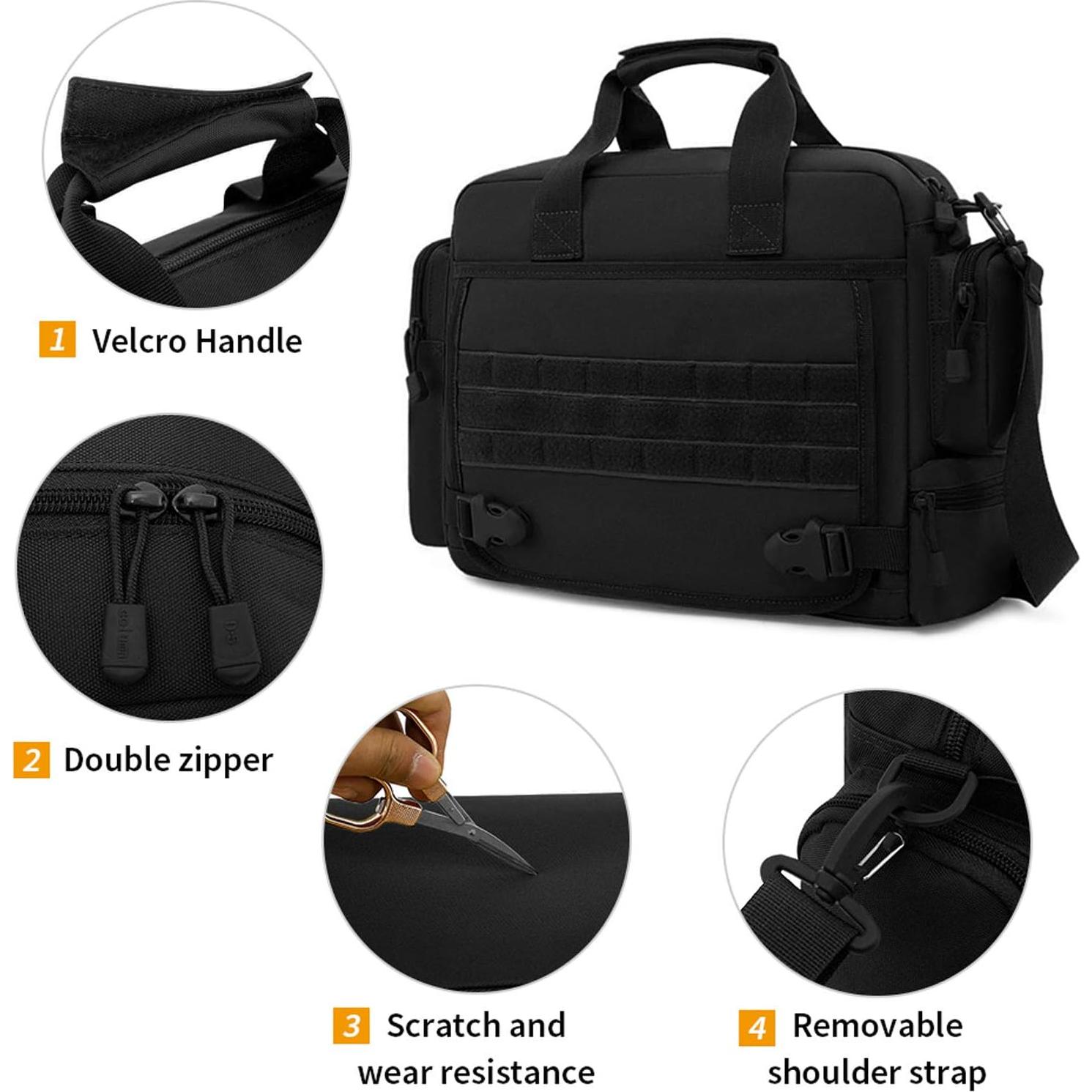 Maletín Táctico CamGo para Laptop 34x10x26cm Negro