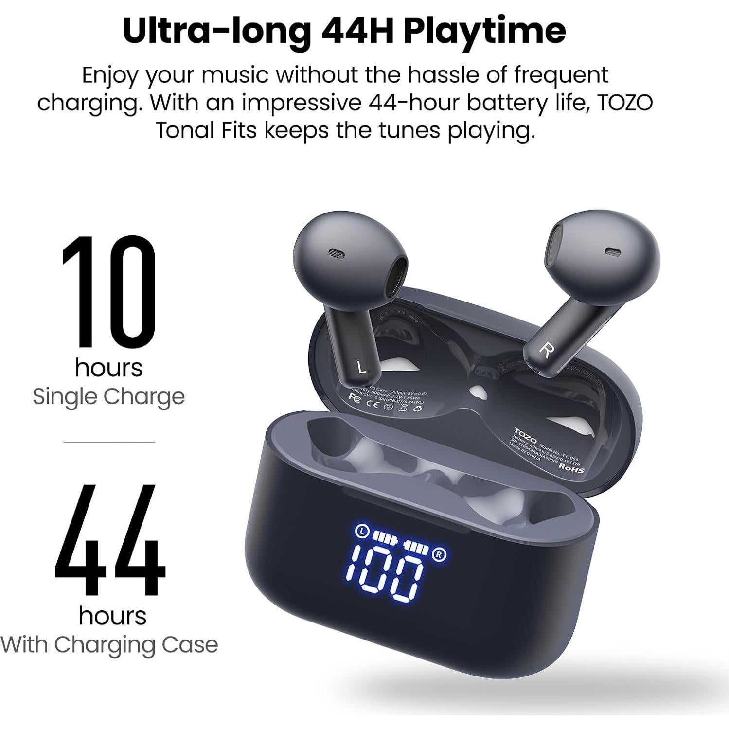 Auriculares Inalámbricos TOZO T21 Bluetooth 5.3 IPX8 44H