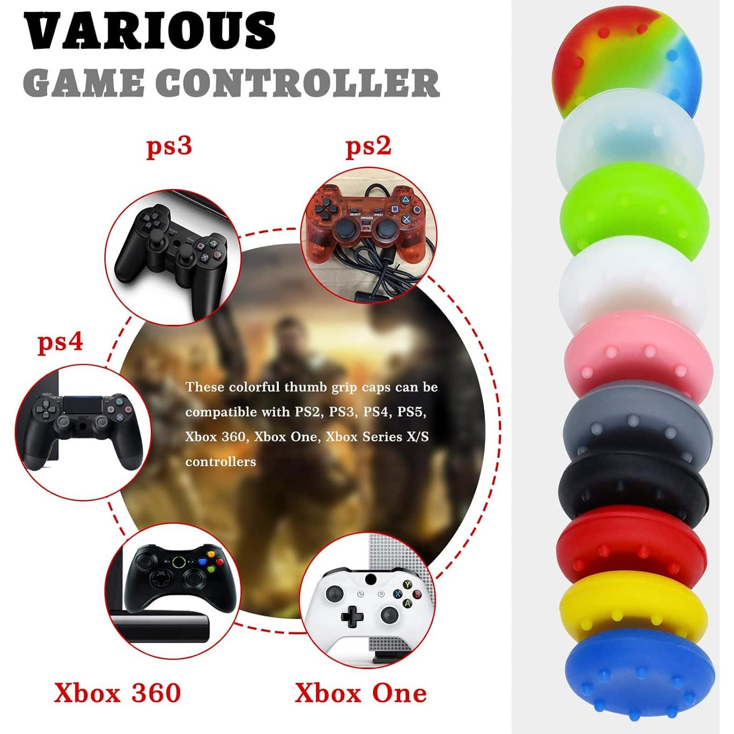 40 Tapas de Silicona para Joystick BeautyMood Multicolor