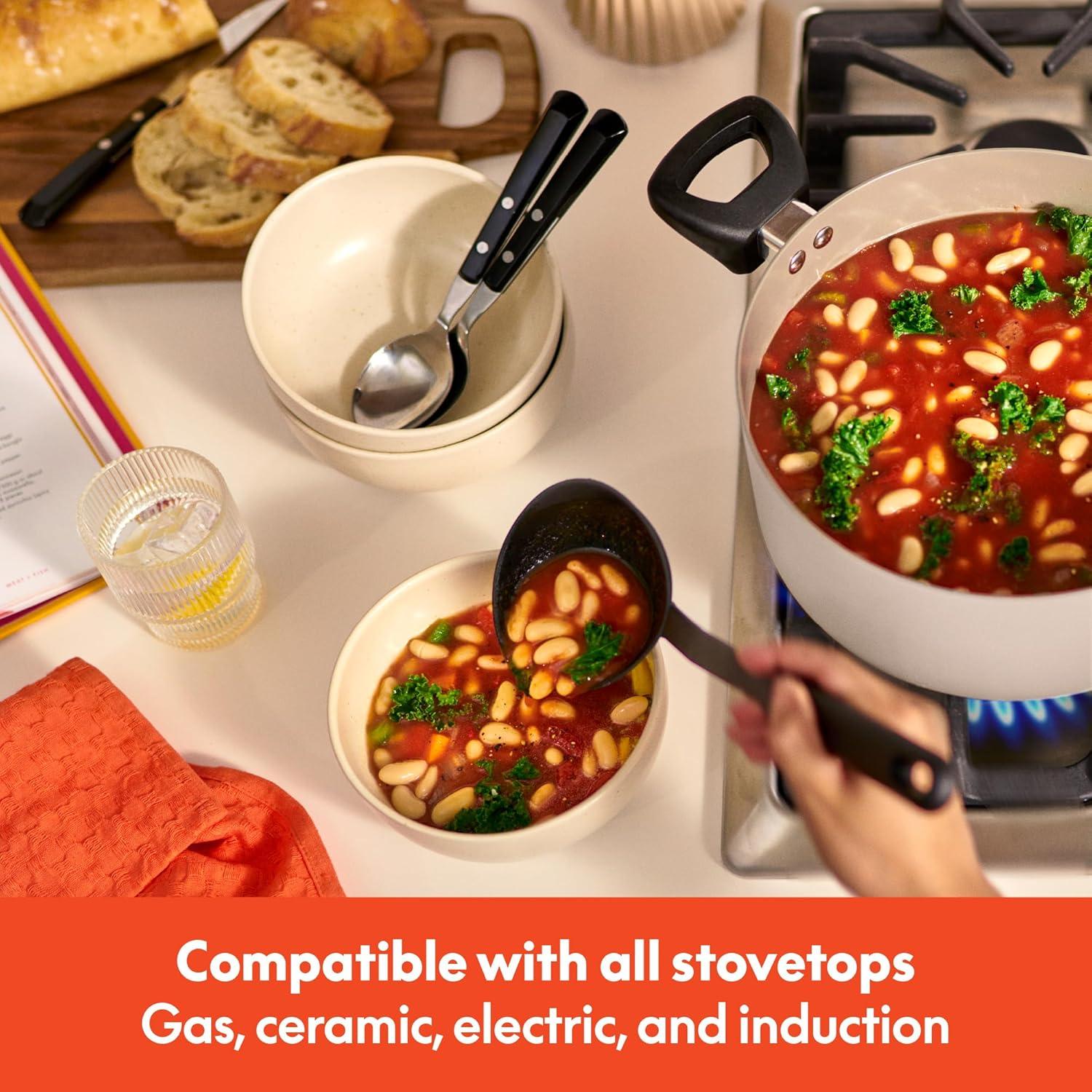 Set de Utensilios de Cocina BELLA 12 Piezas Cerámico Oatmilk