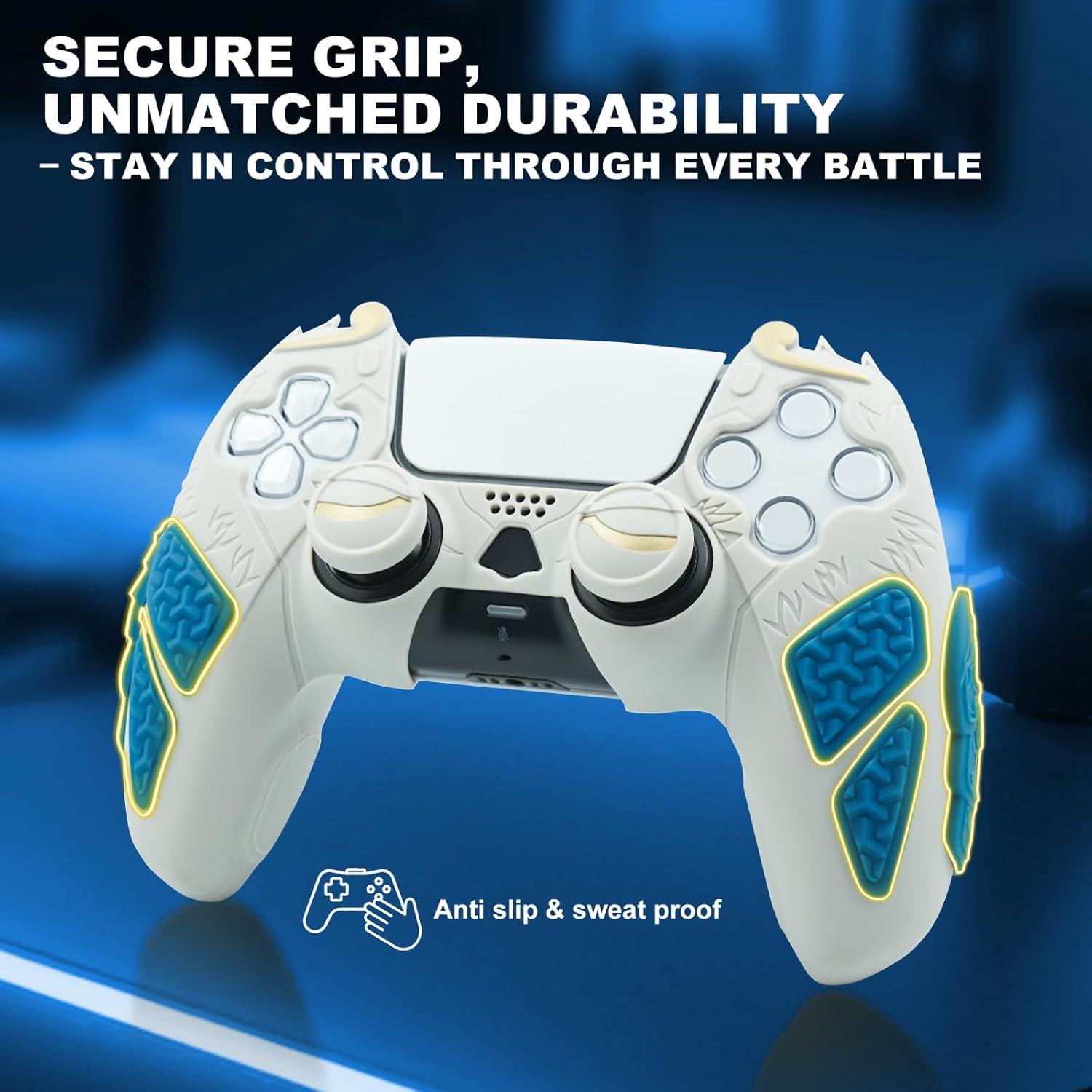 Cubierta de Agarre PS5 CHIN FAI Silicona Ergonómica Gris