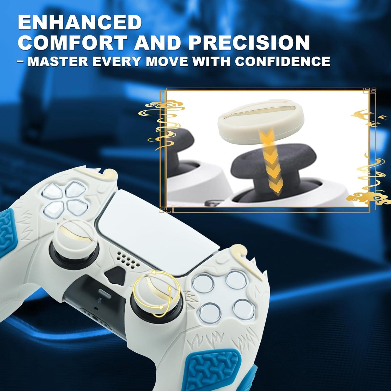 Cubierta de Agarre PS5 CHIN FAI Silicona Ergonómica Gris