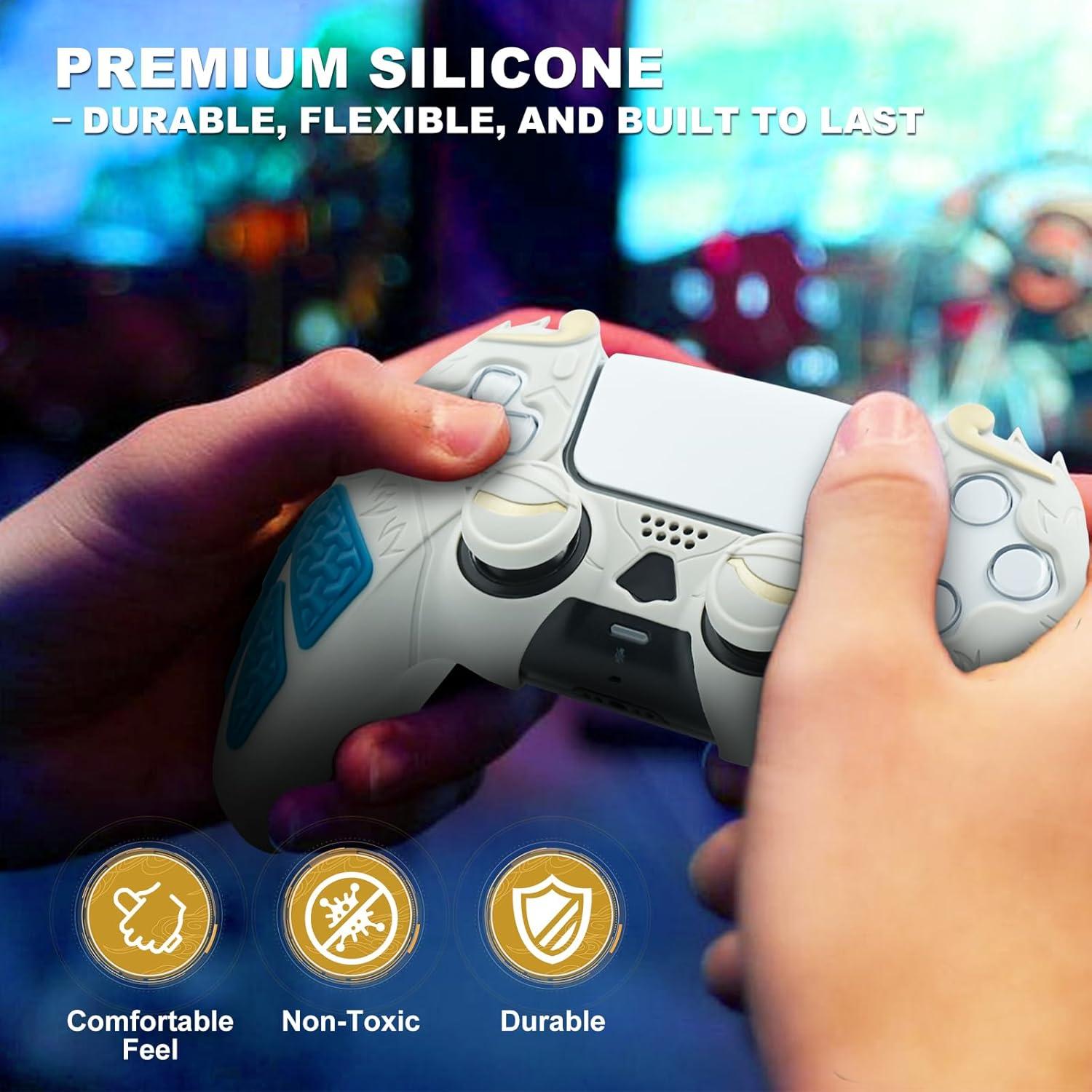 Cubierta de Agarre PS5 CHIN FAI Silicona Ergonómica Gris