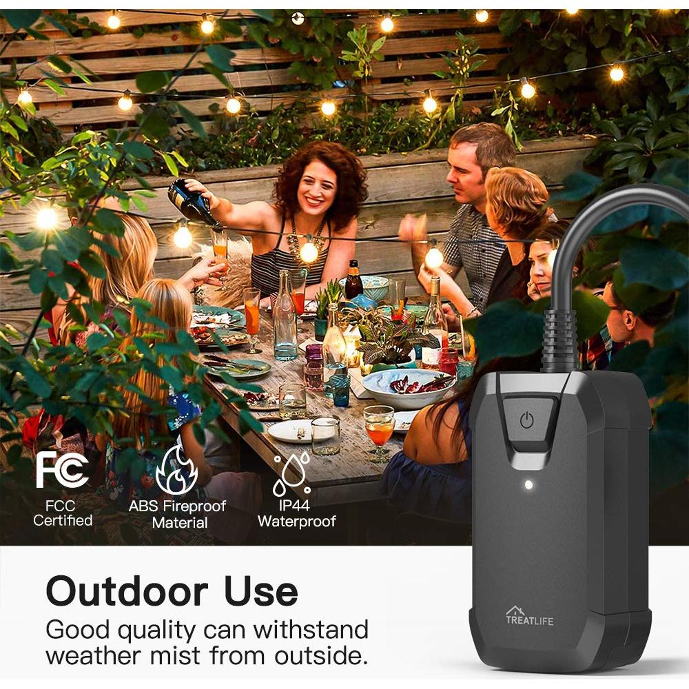 Enchufe Inteligente TREATLIFE 2 Paquete IP44 Control Alexa