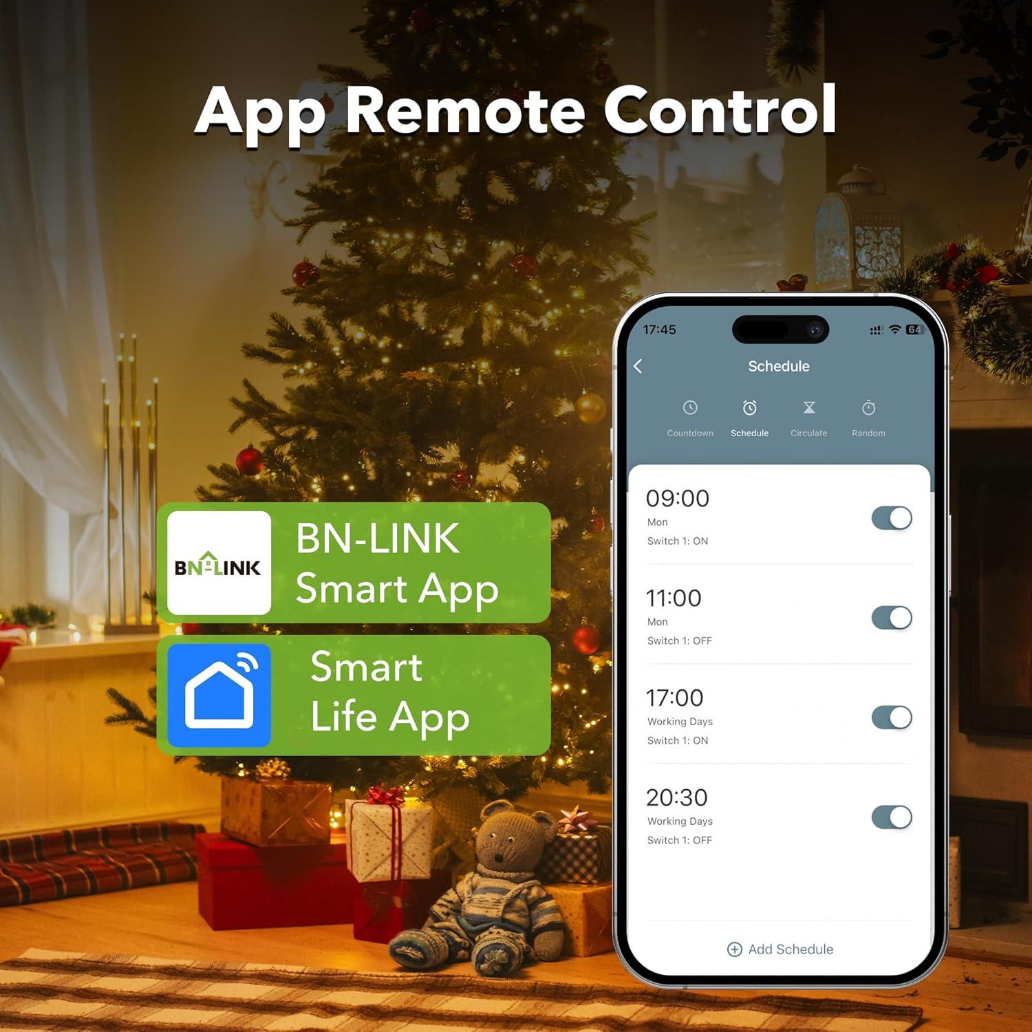 Enchufe Inteligente BN-LINK WiFi 4 Unidades Control por Voz