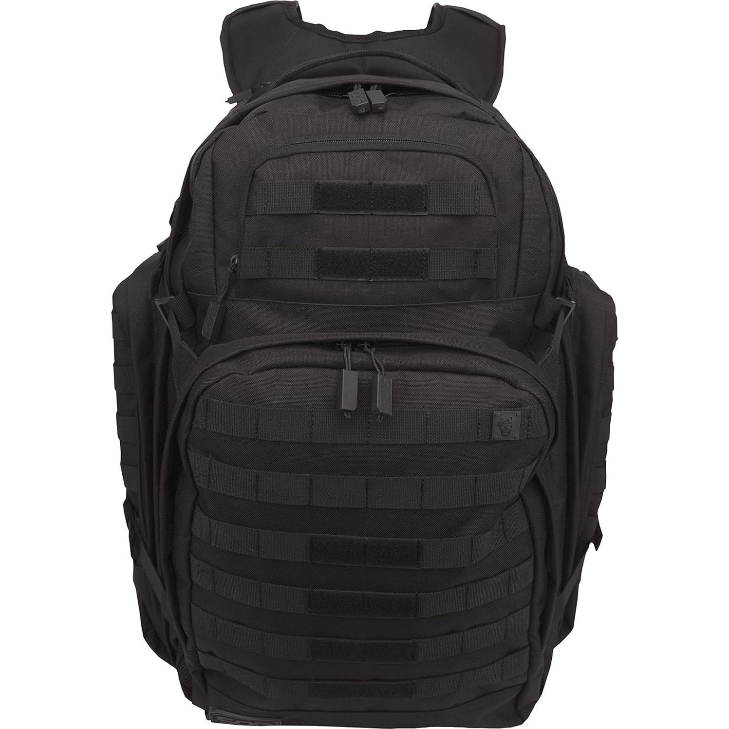 Mochila táctica SOG Barrage 64.3L negra para aventuras