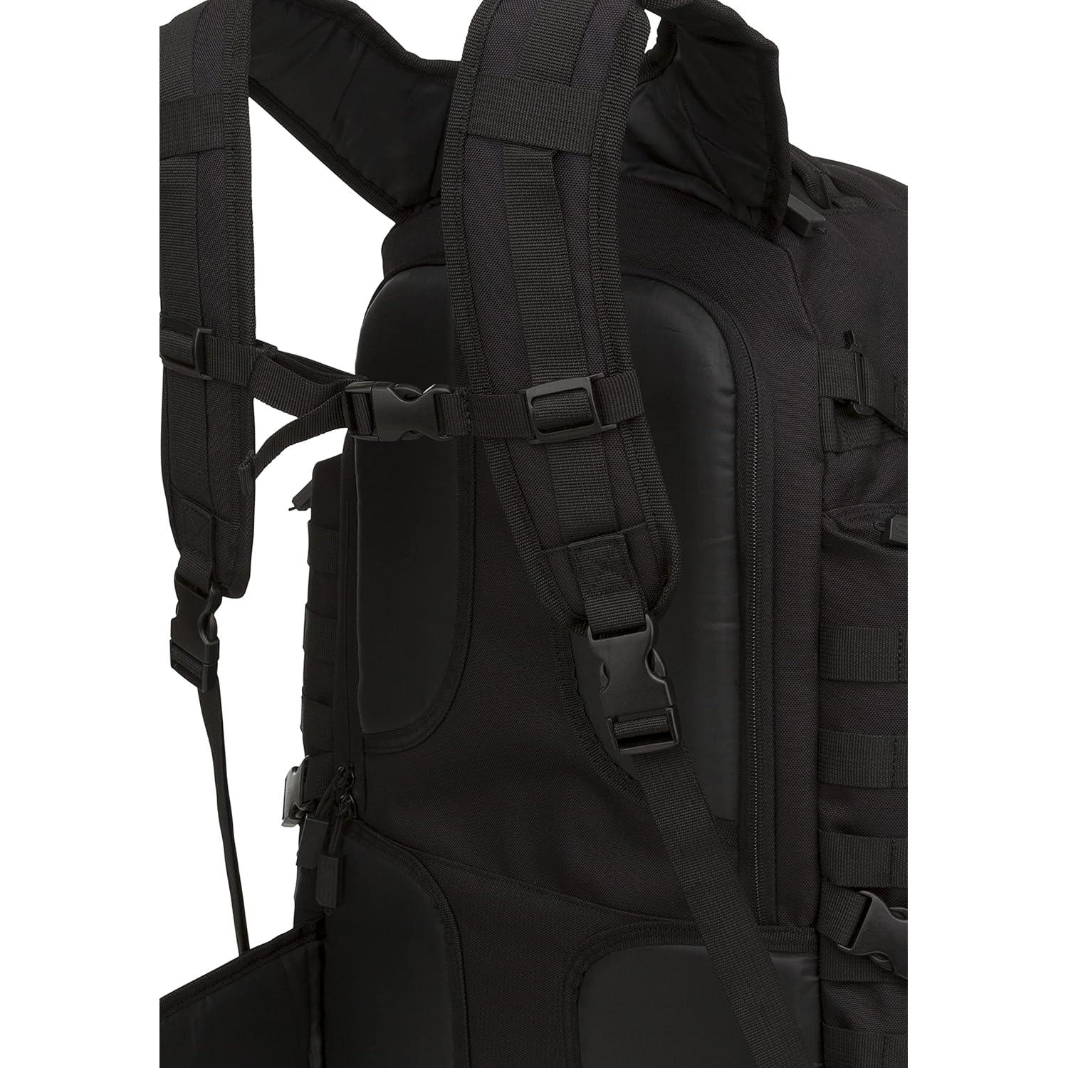 Mochila táctica SOG Barrage 64.3L negra para aventuras