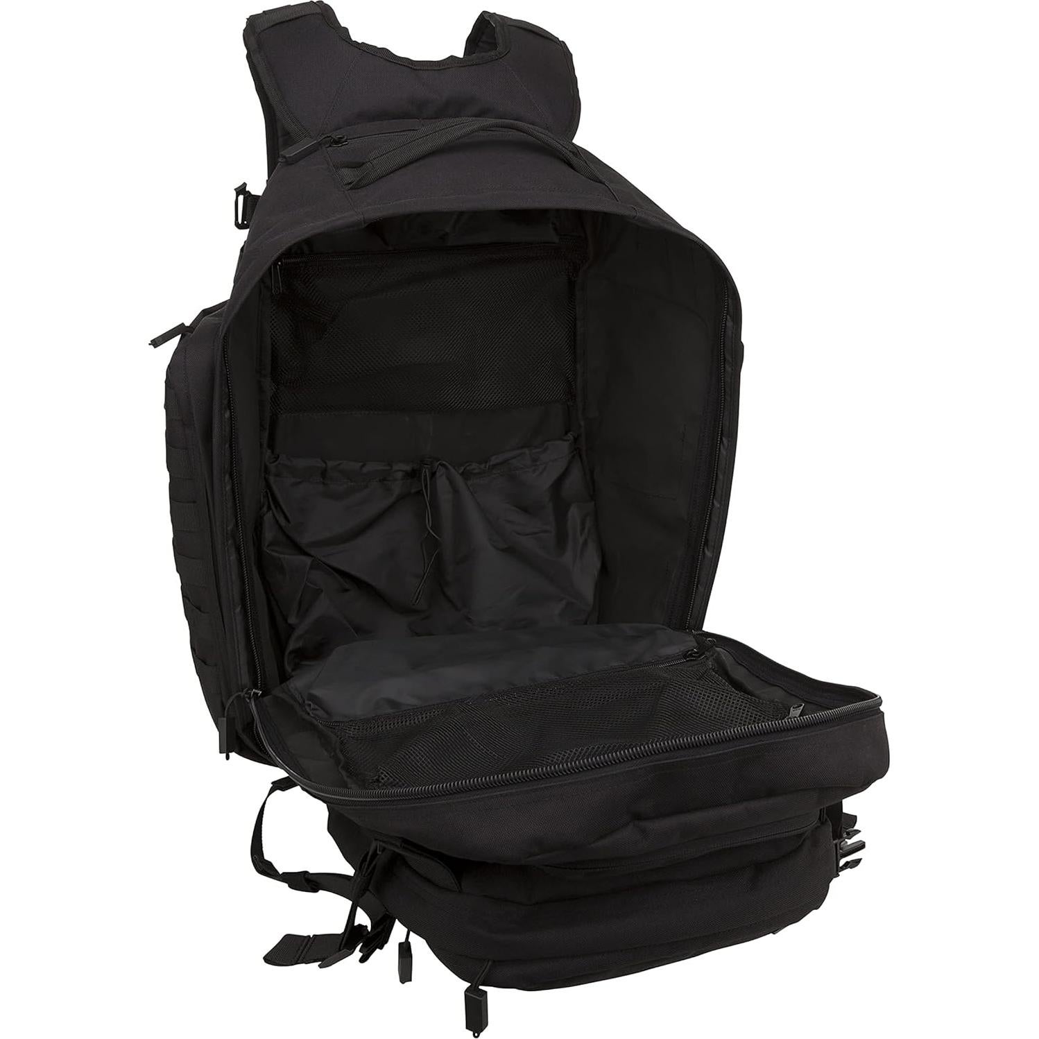 Mochila táctica SOG Barrage 64.3L negra para aventuras