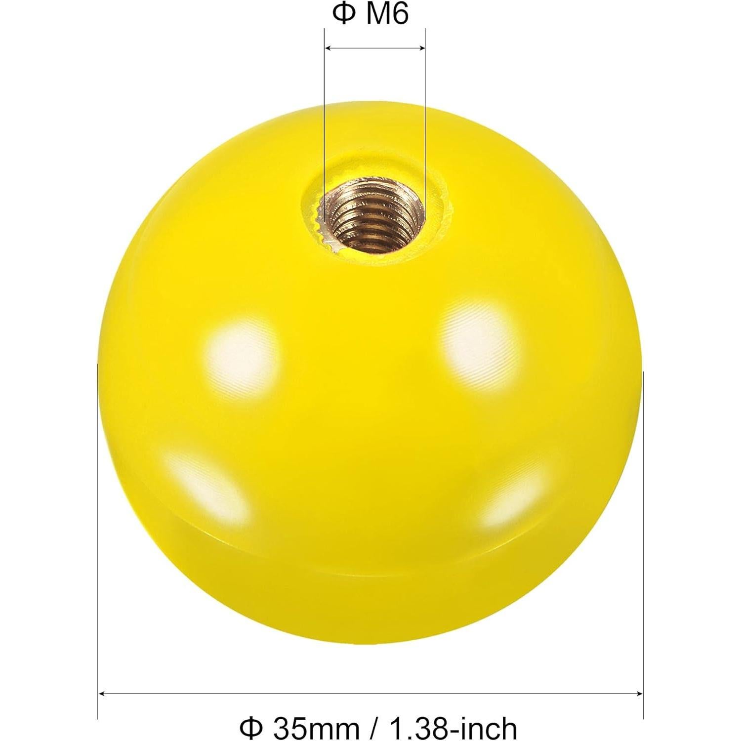 Joystick Reemplazo uxcell Bola Superior 35 mm Verde/Amarillo