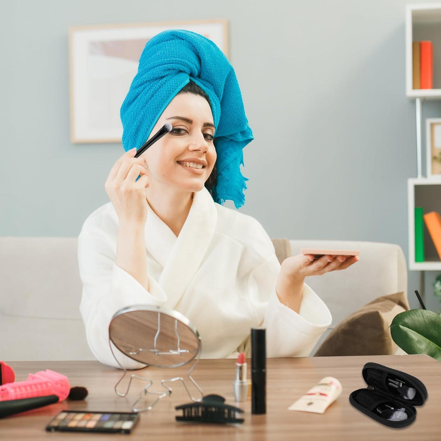 Juego de 10 Brochas de Maquillaje Yolev con Bolsa Portátil