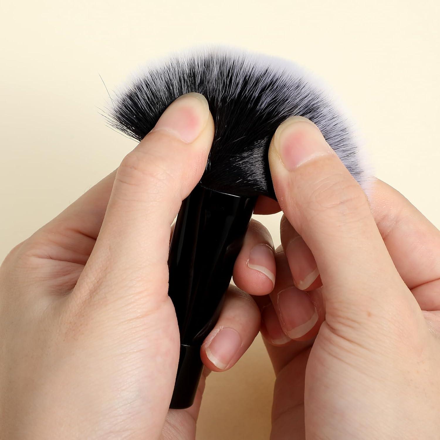 Juego de 10 Brochas de Maquillaje Yolev con Bolsa Portátil