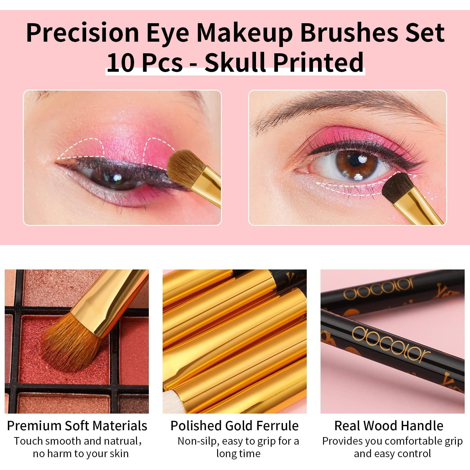 Docolor Juego de Brochas de Maquillaje para Ojos 10 Piezas