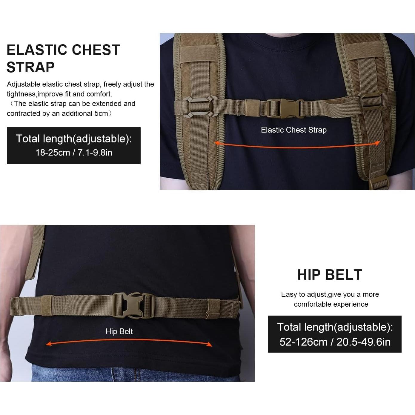 Mochila Táctica Mardingtop 25L para Senderismo y Camping