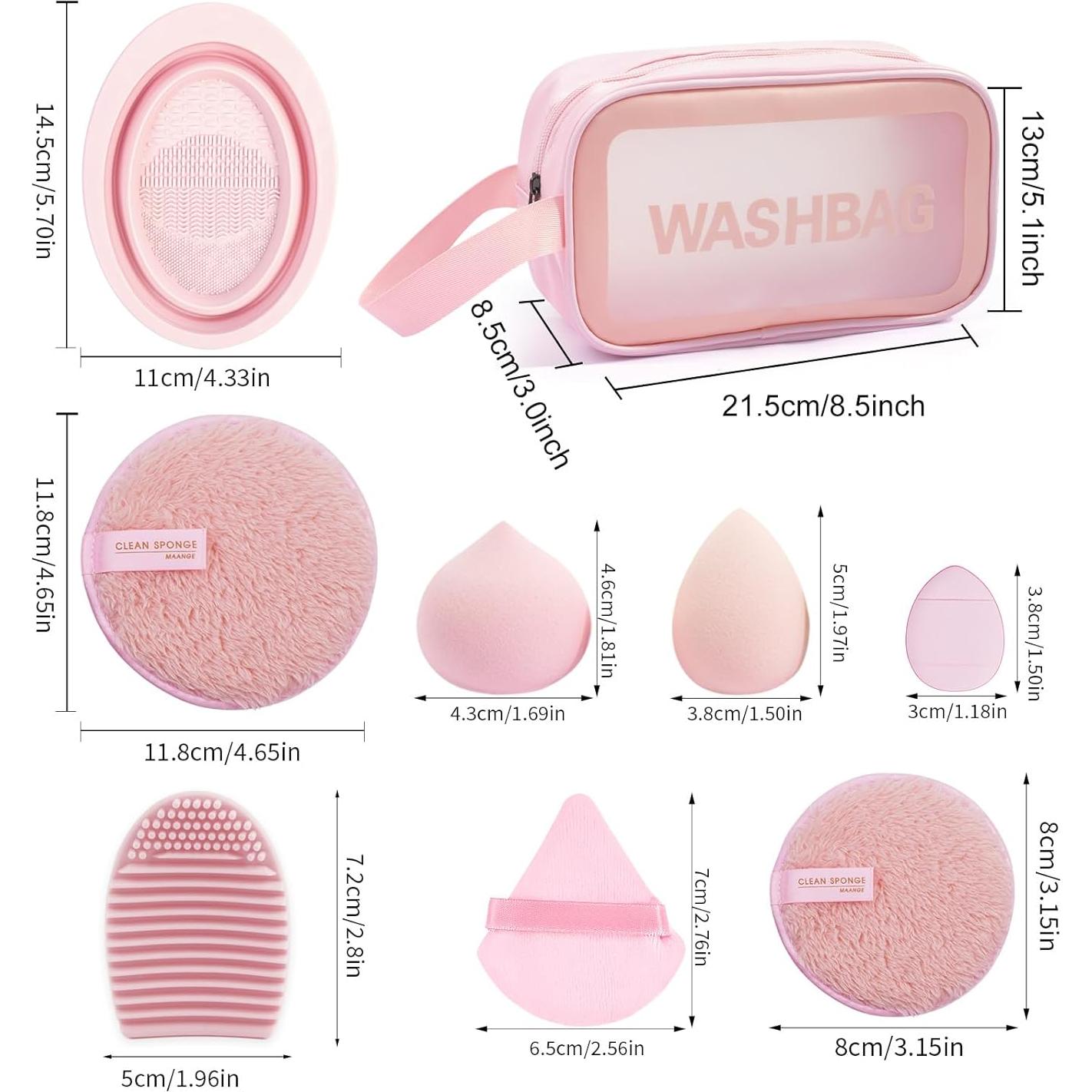 Set de Brochas de Maquillaje MAANGE 37 Piezas Rosa