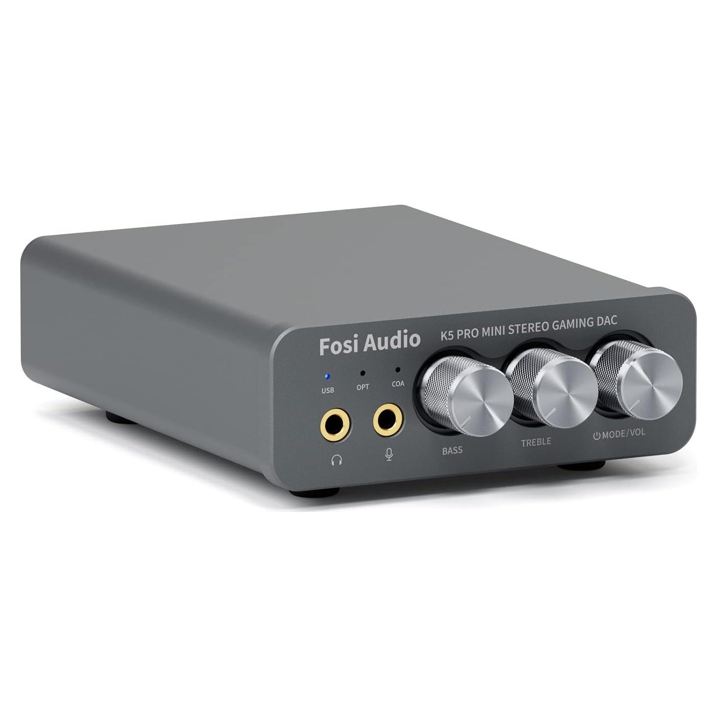 Amplificador DAC Fosi Audio K5 Pro USB Tipo C para Gaming
