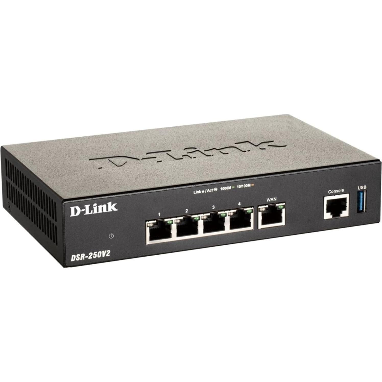 Router VPN D-Link DSR-250V2 | 4 Puertos Gigabit | Seguridad Alta