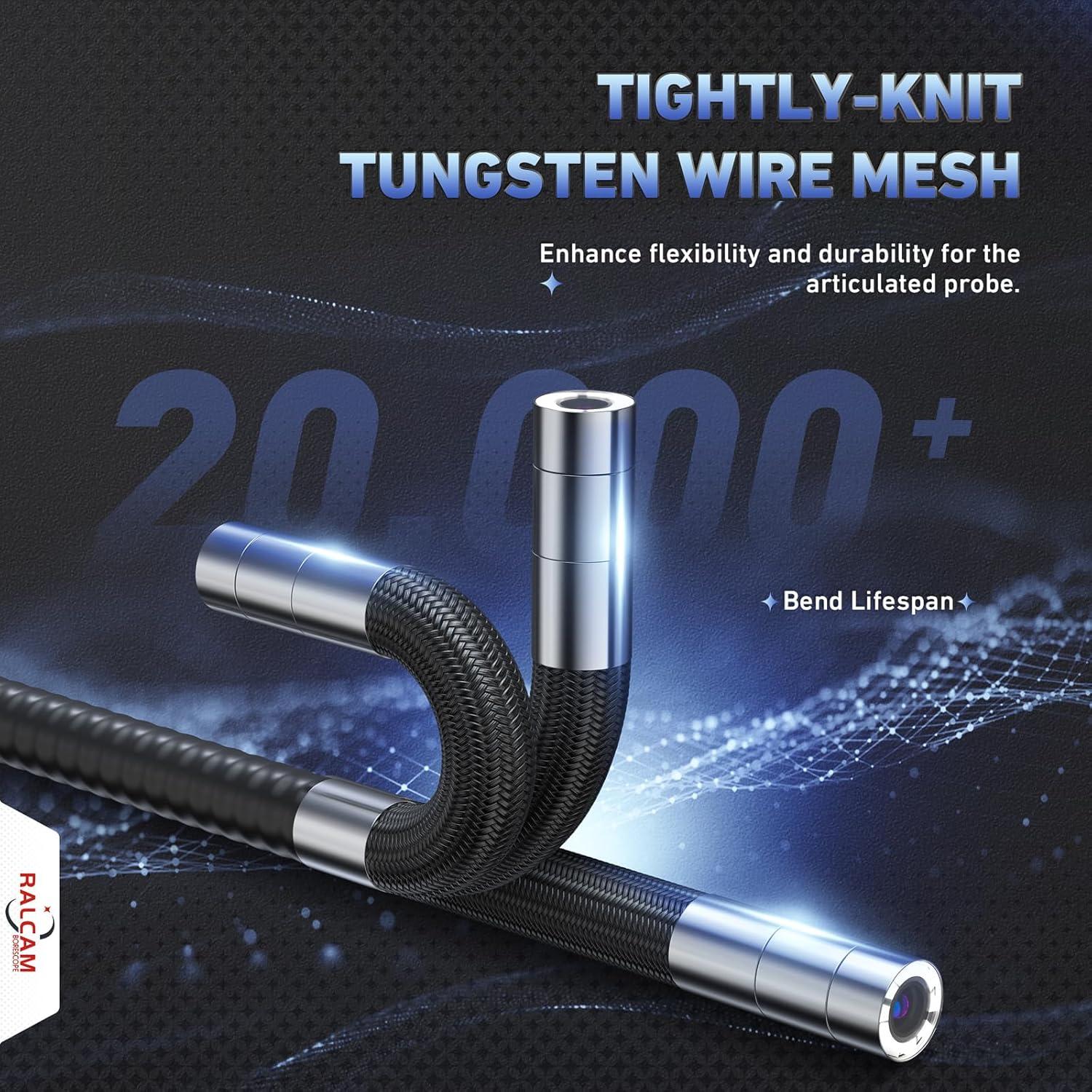 Borescope Articulado Ralcam F-6, Sonda 6.2mm, 1m