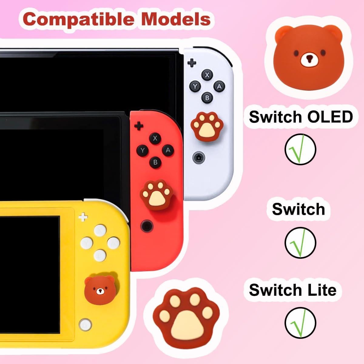 Tapas de Joystick de Silicona KimmiDirect para Switch 4PCS