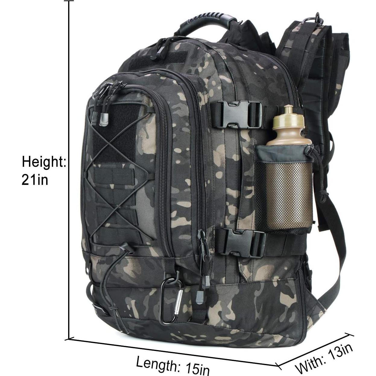 Mochila Táctica Greencity 64L Expandible para Senderismo