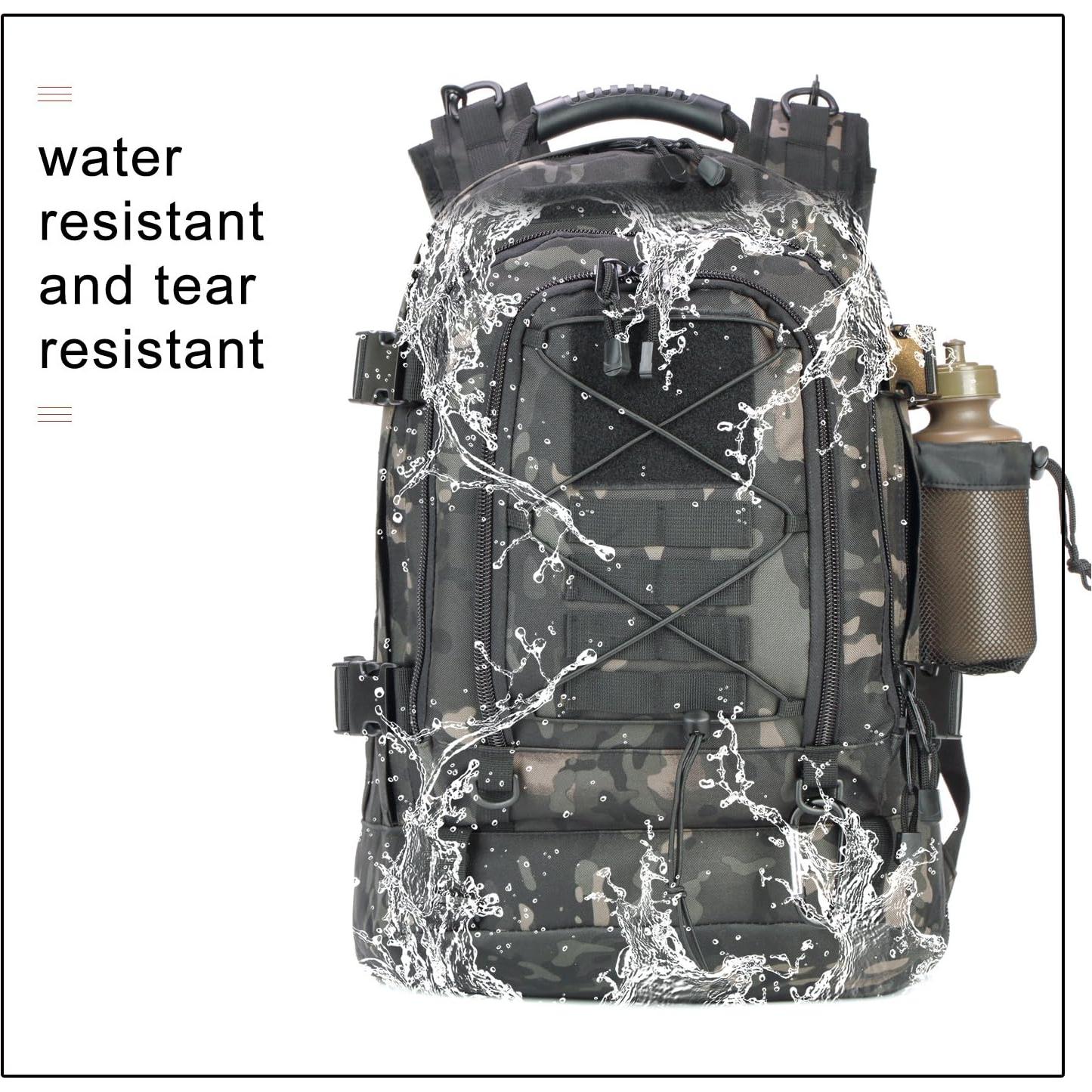 Mochila Táctica Greencity 64L Expandible para Senderismo