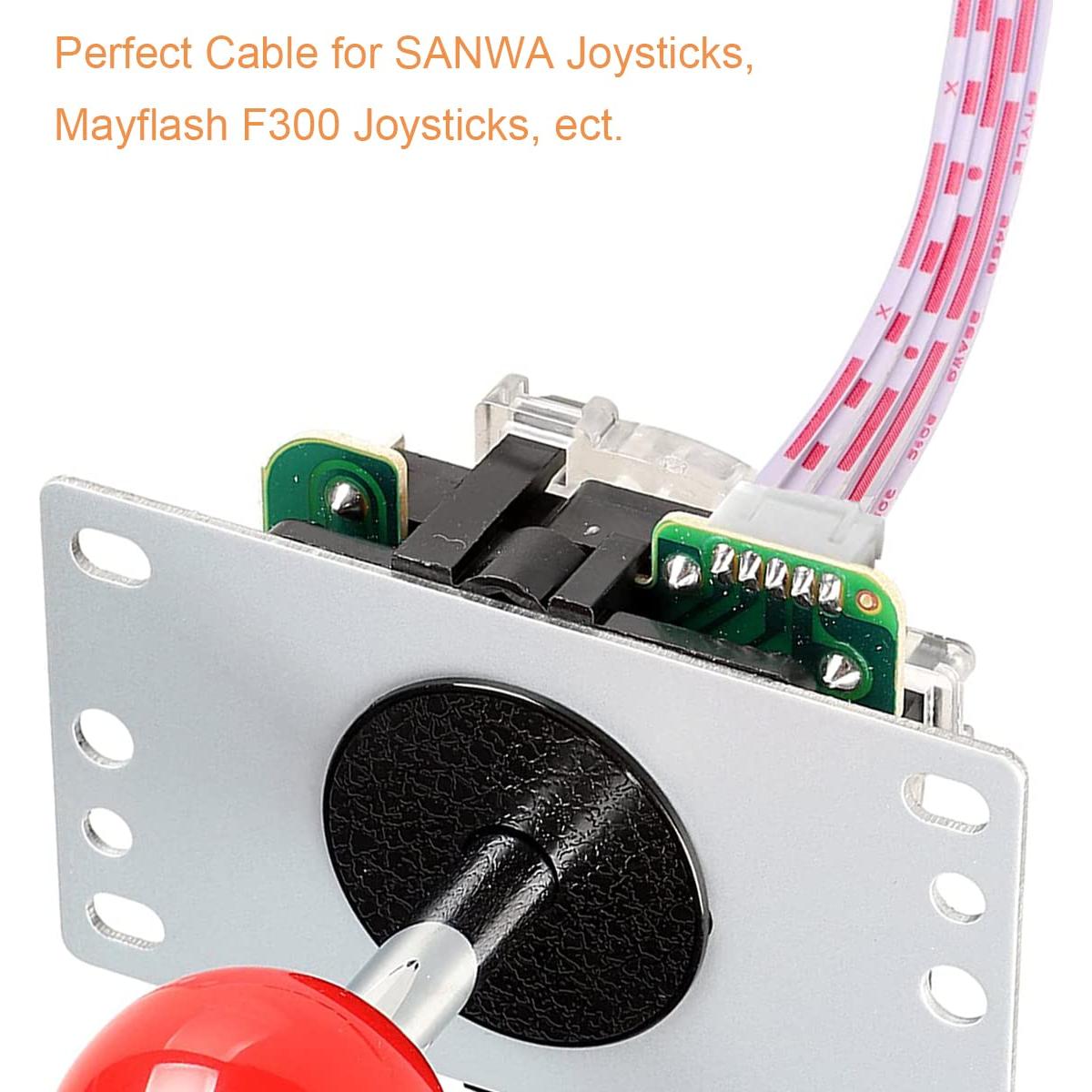 Cable de 5 Pines Hembra a Hembra JST 2.54mm 20cm 20PCS DKARDU