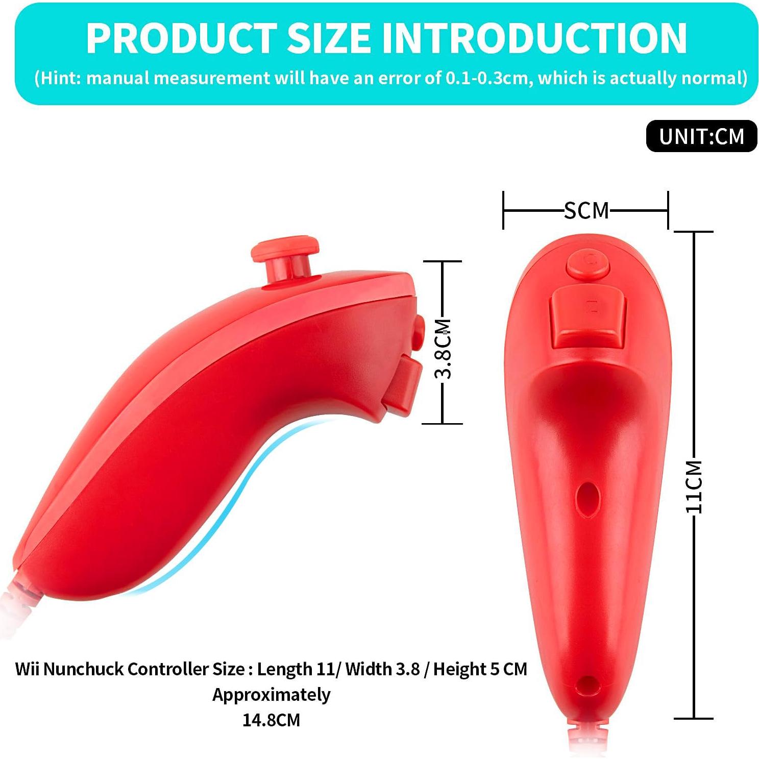 Controladores Nunchuck LongLongJin 4 Colores para Wii