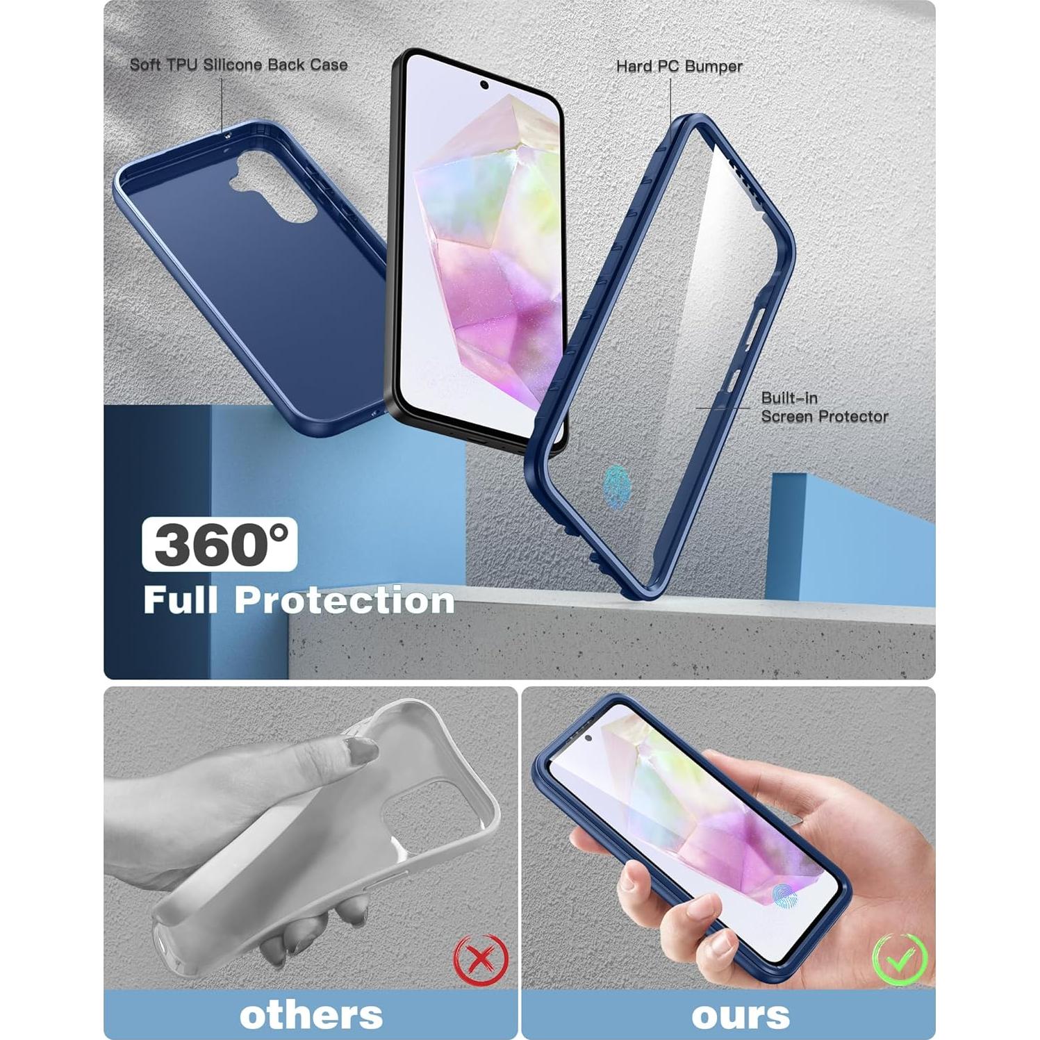 Funda FNTCASE para Samsung Galaxy A35 5G con protector