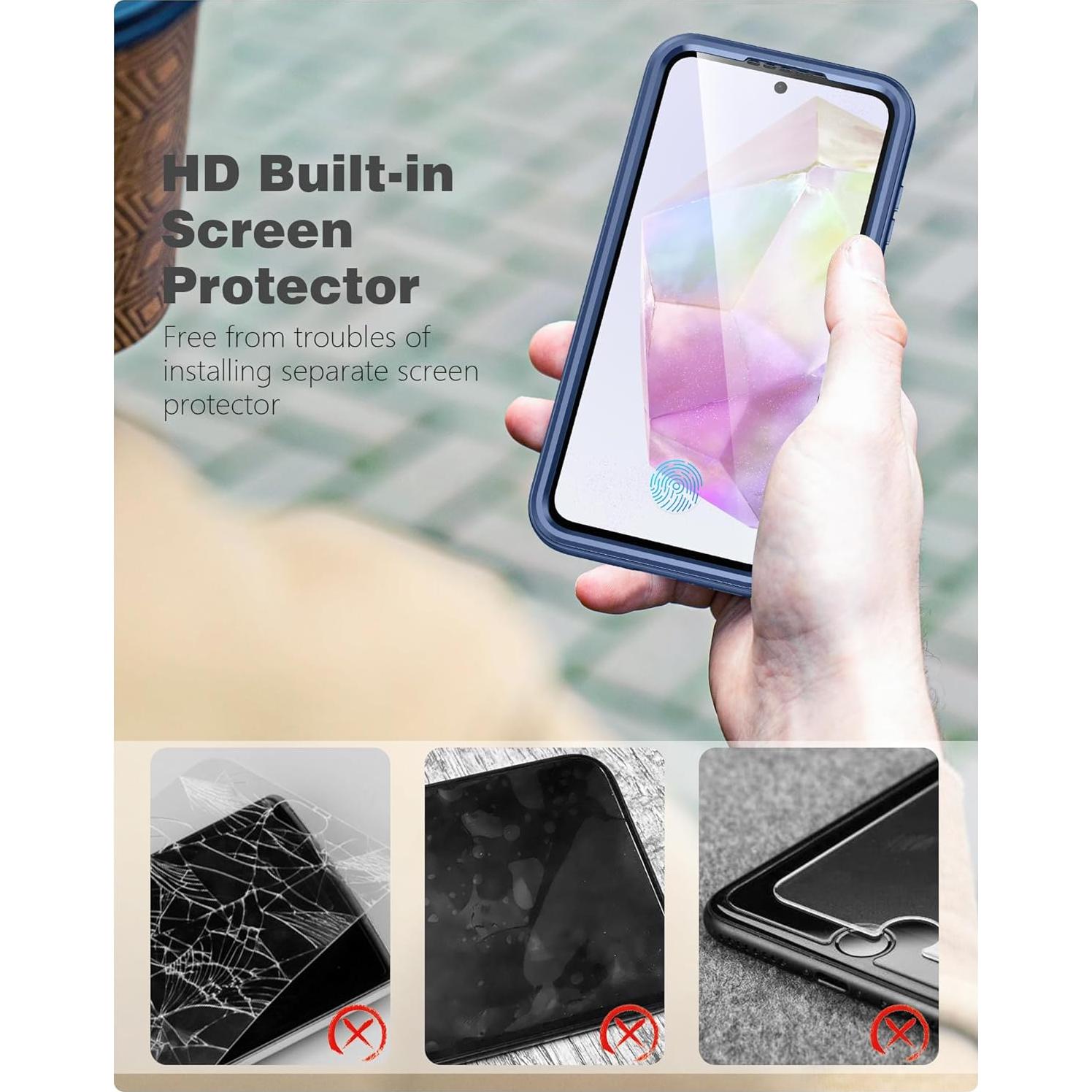 Funda FNTCASE para Samsung Galaxy A35 5G con protector