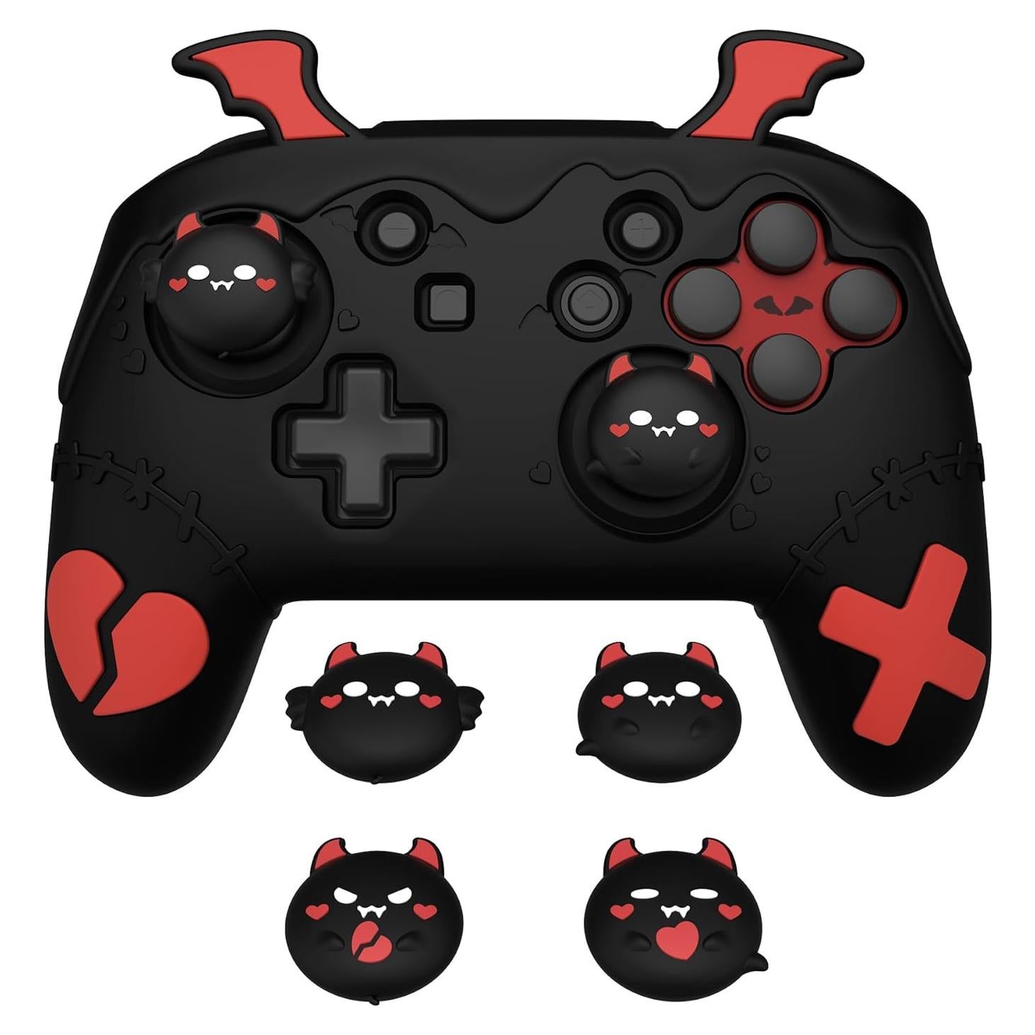 Funda de Silicona PlayVital para Controlador Pro Switch - Negro