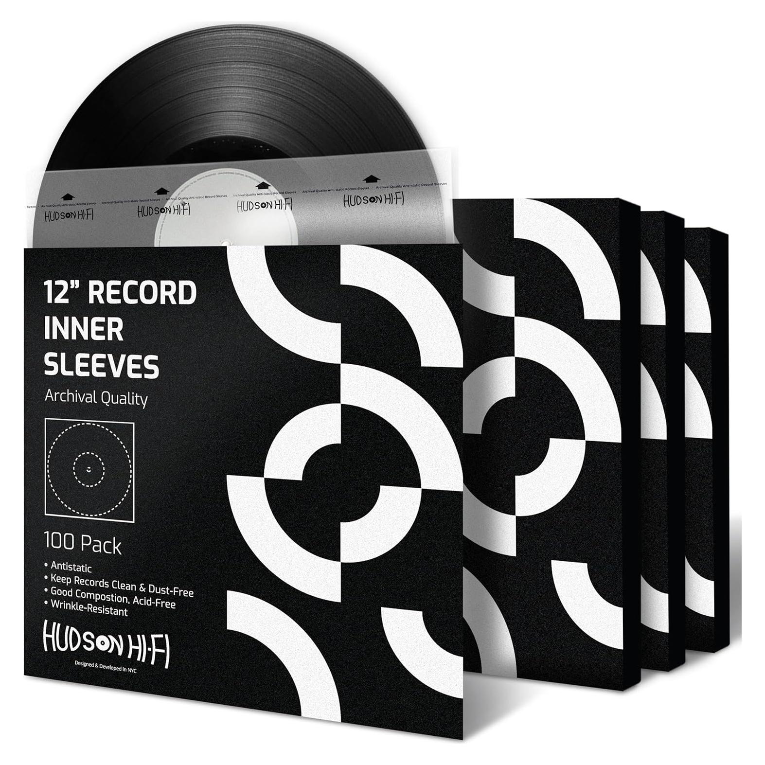 Fundas Internas de Vinilo Hudson Hi-Fi 100 Unidades HDPE