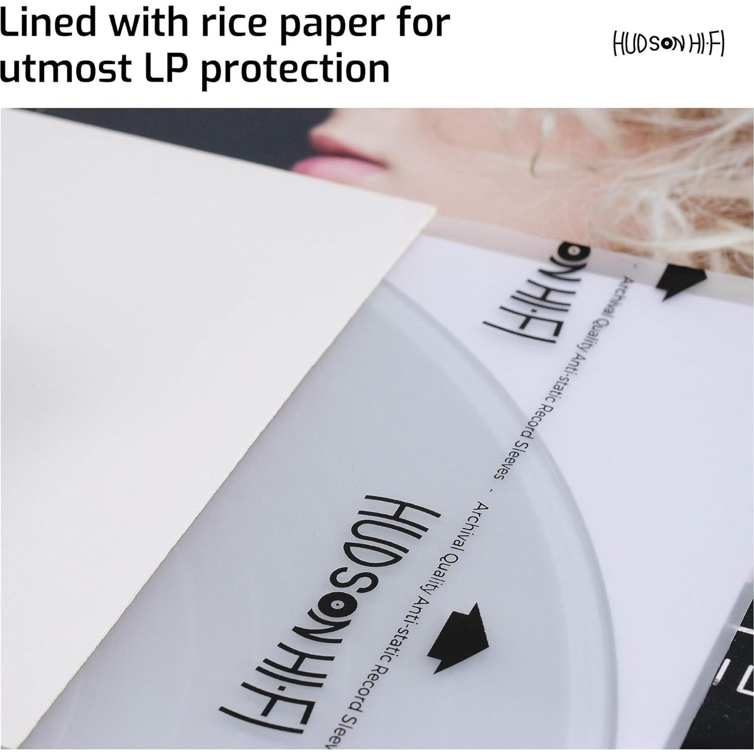 Fundas Internas de Vinilo Hudson Hi-Fi 100 Unidades HDPE