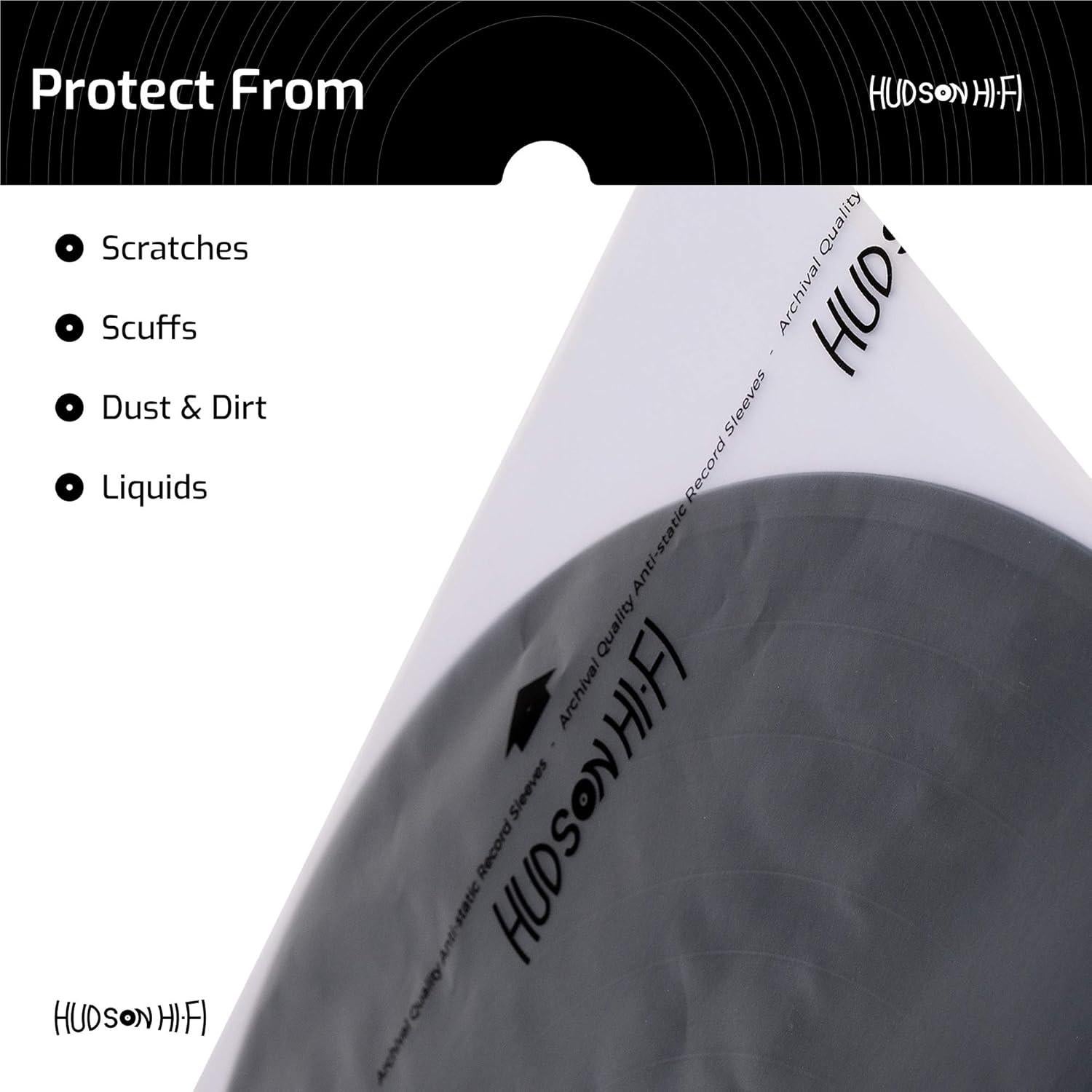 Fundas Internas de Vinilo Hudson Hi-Fi 100 Unidades HDPE