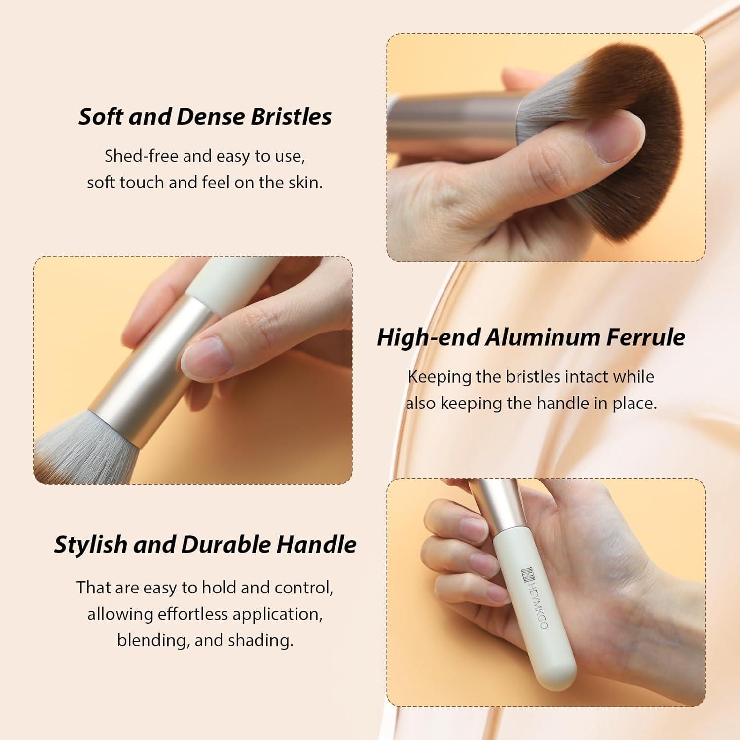 Set de Brochas de Maquillaje HEYMKGO 18 Piezas con Esponjas